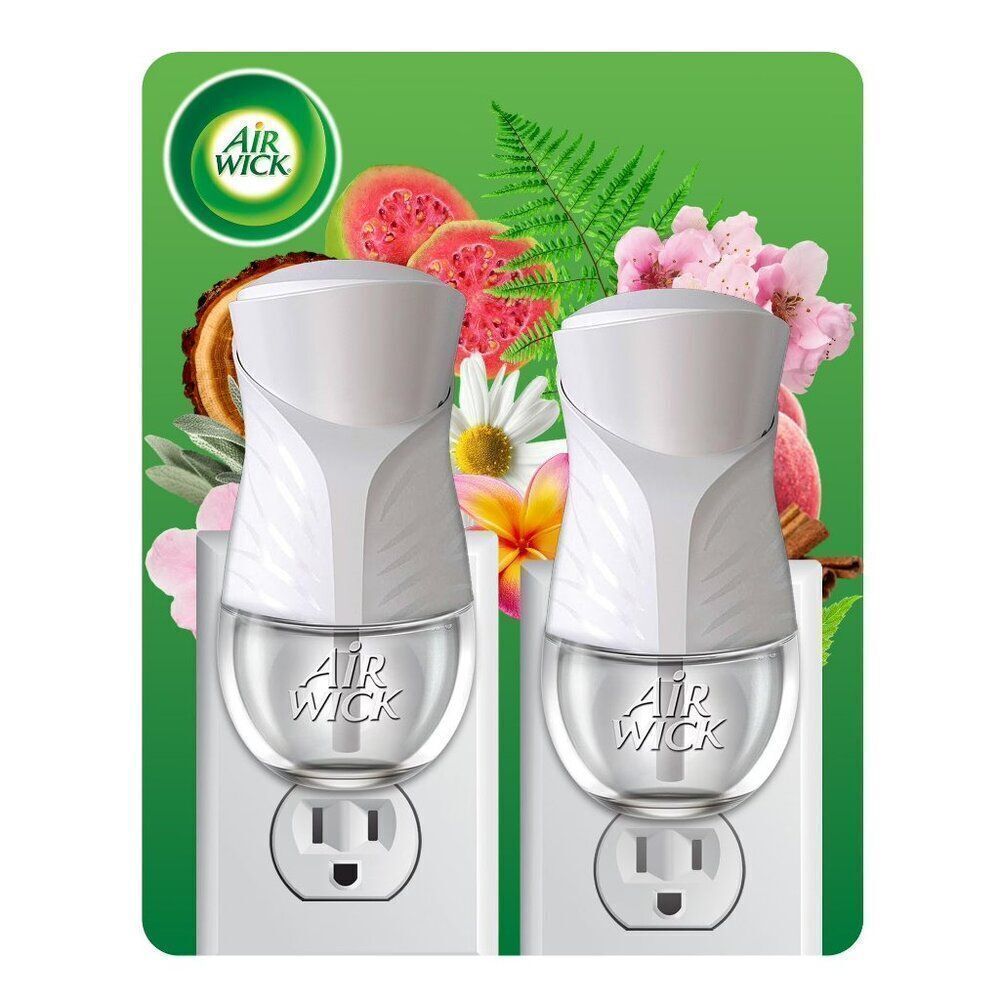 Air Wick Plug-In Scented Oil Air Freshener Warmer Devices, White, 2 Count